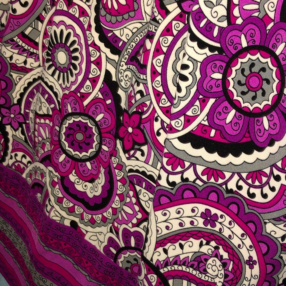 💜Apt 9 Midi Paisley Mostly Purple Dress💜